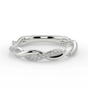 Anillo de diamante cultivado en laboratorio redondo IGI, anillo de diamante creado en laboratorio de oro blanco de 14 quilates para boda y anillo o banda de compromiso - Product Image 1