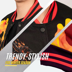 Chaquetas universitarias a prueba de viento de lana personalizadas, chaquetas clásicas de Letterman para hombres y mujeres, ideales para actividades al aire libre - Product Image 3