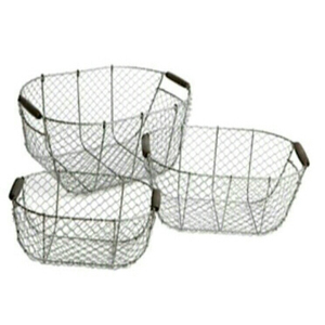 Finest Quality Black Powder Coated Finish Steel Wire <b>Basket</b> Metal Storage Bin <b>With</b> Easy Grab <b>Handles</b> For Home Storage <b>Basket</b> - Product Image 6