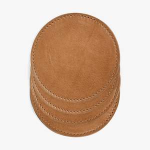 Sous-verre en cuir de forme ronde à prix de gros sous-verre lavable de haute qualité avec coutures pour la décoration d'hôtel - Product Image 3