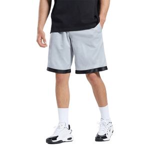 Shorts de sport pour homme à double couche, séchage rapide, respirant, taille élastique, 100% nylon, couleur unie, design personnalisé, coupe ample, teinture unie - Product Image 1