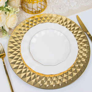 Vintage Silver Round Charger Plates Table Centerpiece Decorative Plates in Reasonable Price Table <b>Ornaments</b> for Wedding Use - Product Image 6