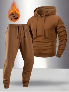 Conjuntos de chándal para hombre Sudadera con capucha y pantalones Mujer Jersey con capucha de color sólido + Pantalones Traje Ropa deportiva informal Conjuntos Hombre - Product Image 5