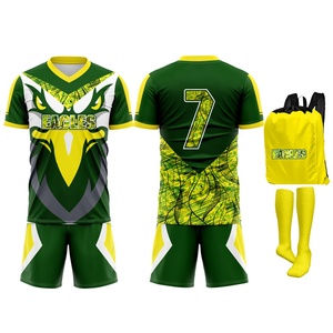 Uniforme de Fútbol de Manga Corta para Hombre, de Alta Calidad, Sólido, para Adultos, Venta Caliente, Cómodo, Transpirable, Elástico, 100% Poliéster, Personalizado - Product Image 3