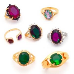 Bijoux de luxe pour femme Saphir Trendy Diamond Engagement Multi Gemstone Ring 925 Sterling Silver - Product Image 2
