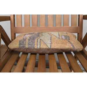 Luxe Beige Kilim Patchwork Laine Oreiller 8x16 Pouces Vintage Floral Tissé Coussin pour Canapé Literie Portable Style Rustique - Product Image 4