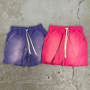 OEM personalizado Hip Hop logotipo personalizado suelto Unisex 100% algodón lavado ácido francés Terry pantalones cortos de sudor para los hombres - Product Image 1