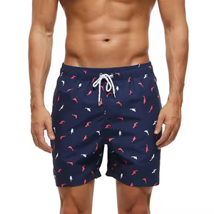 Traje de baño con estampado de sublimación con logotipo para hombre, Fitness personalizada para ropa de baño, pantalones cortos de playa, bañadores, bañadores unisex OEM - Product Image 4