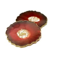 Sous-verre de luxe personnalisé en résine d'agate avec fleurs séchées pressées, imperméable, durable, résistant à la chaleur, écologique, tapis de décoration pour la maison