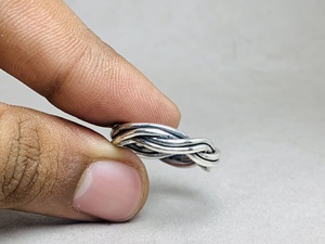Bagues en argent sterling 925 faites à la main Design torsadé Bijoux fins pour tout le monde Réglage personnalisé Occasion de mariage - Product Image 4