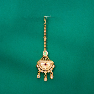 เครื่องประดับหน้าผากแบบโบราณทำด้วยมือชุบทอง - Product Image 3