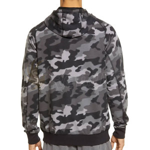 Grey Color Solid Winter <b>Men</b> Hoodie Cotton/Polyester Fleece Long Sleeve Oversize <b>Pullover</b> - Product Image 3