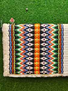 Couverture de selle Western Show Horse Design néo-zélandais Couverture de selle en laine faite à la main Top Tapis de selle en laine Taille - Product Image 2