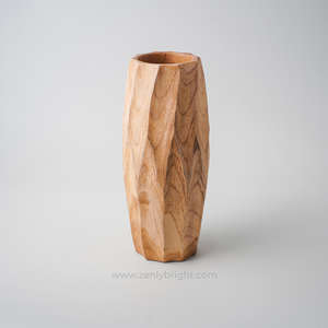 Impressionnant Vase à fleurs en bois pour la maison hôtel et Restaurant couleur marron dessus de table en bois fleur vase décoratif accessoires de décoration pour la maison - Product Image 5