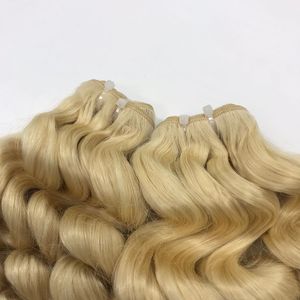 Vente en gros, lot de cheveux ondulés vietnamiens corps humain, blond, avec ondulation naturelle, cheveux vietnamiens, dentelle frontale, OEM ODM - Product Image 4