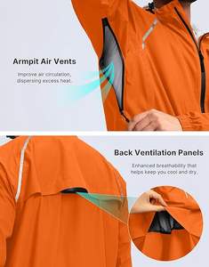 Wholesale Designer Men's Long Hooded Stand Front Vintage Winter Outdoor Windbreaker Jacket Lightweight Windproof Waterproof - Product Image 3