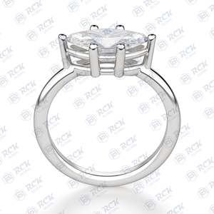 1.00 tcw Marquise CUT Lab เต็มวัยแหวนเพชรวงโซลิแทร์ประดับเพชรสำหรับผู้หญิง - Product Image 3