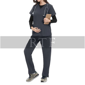 New Products Pregnant Fashionable Stretch Doctor Women Nursing Scrubs Sets Medical <b>Hospital</b> <b>Uniforms</b> Set - Product Image 6