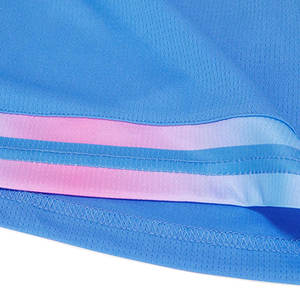 <b>Men's</b> Custom Blue Sports <b>Shorts</b> with <b>Pink</b> Stripes Breathable Polyester Quick Dry Gym Training Printed Drawstring <b>Shorts</b> - Product Image 5