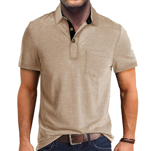 Logo personnalisé Polos pour hommes Fabricant OEM Services d'étiquetage et de tissus en coton respirant de style streetwear - Product Image 2