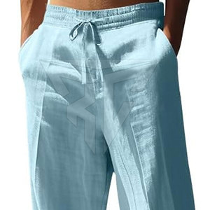 Best Quality Breathable Cotton Plus Size Men Baggy <b>Trouser</b> Straight Mid Casual Streetwear Fleece <b>Drawstring</b> Closure - Product Image 4