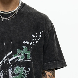 T-shirt pour homme en coton 100% tricoté de haute qualité, personnalisé OEM 2025, avec impression de logo personnalisé, séchage rapide et respirant - Product Image 5