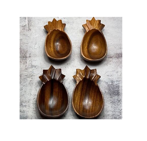 Cuenco de madera para servir, vajilla con diseño de piña, juego de tazones de fruta seca con nueces decorativas para cocina de hoteles - Product Image 6