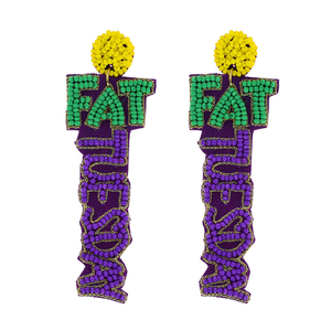 Pendientes de Fiesta para Mujer con Bordado de Cuentas de Diseño, Hechos con Cuentas de Vidrio 100% para un Look Glamuroso - Product Image 5