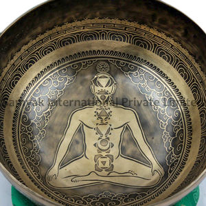 Cuencos Tibetanos Cantores Grandes, Acabado Bronce de Tono Profundo, Recuerdo Metálico para Sanación de Chakras, Prácticas Espirituales y Religiosas, Grabado - Product Image 6