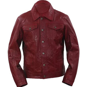 Veste en cuir PU à poche pour moto, veste en cuir vintage décontractée, manteau pour homme, tenue de printemps, design personnalisé - Product Image 5