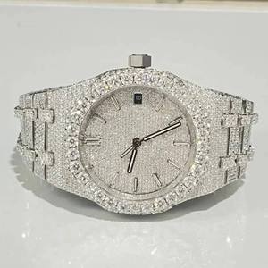 Reloj de diamantes de moissanita de primera calidad con relojes de pulsera de estilo lujoso de mayoristas indios exportadores precios bajos - Product Image 2