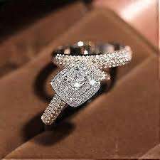 Anillo de Boda de Plata de Ley 925 con Diamante Cultivado en Laboratorio, Corte Brillante Redondo, Certificado IGI, para Fiestas y Eventos - Product Image 4