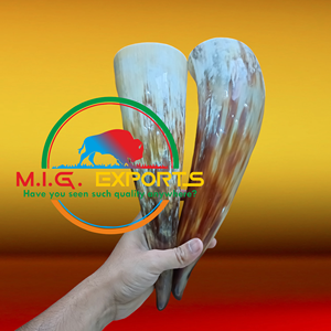 Cuerno para Beber, Cuerno para Chupitos con Soporte de Madera, 3 Cuernos para Chupitos, 100% Auténtico, a Prueba de Olores, Apto para Alimentos, para Fiestas en Casa - Product Image 4