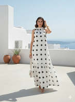 Robes imprimées Bohèmes Maxi Midi uniques pour femmes en taille et couleur personnalisées Ensembles de robes décontractées élégantes de créateur