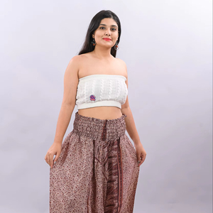 Pantalon Palazzo Femme Grande Taille Décontracté Taille Mi-Haute Jambe Large en Coton Imprimé Motif Personnalisé Coupe Droite Confortable de Haute Qualité - Product Image 1