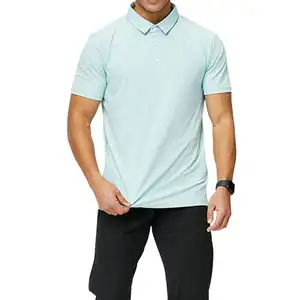 कस्टम उच्च गुणवत्ता वाले फैशन लंबे आस्तीन पोलो टी-शर्ट कॉलर रग्बी धारीदार पुरुषों के लिए