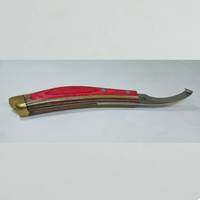 Couteau à sabot à lame incurvée en forme de S avec manche ergonomique Extrémité en laiton pour coupe de sabot en fer à cheval Fournisseur de produits de soins pour chevaux