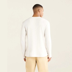 Nuevo diseño pesado logotipo personalizado bordado de gran tamaño de manga larga 340 Gsm 100% algodón Waffle camiseta - Product Image 2