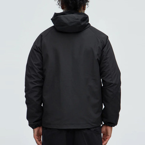 Veste personnalisée pour homme avec logo pour l'hiver, fermeture éclair intégrale avec poches poitrine, manches longues pour les acheteurs en gros / service OEM, couleur unie - Product Image 2