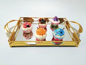 Top Tendance Nouvelle Arrivée Fabuleuse Qualité Plateau De Service En Métal Et Miroir De Haute Qualité - Product Image 2