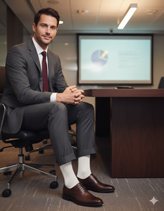 Chaussettes décontractées en coton peigné compact et confortable avec un revers confortable, peuvent être fabriquées avec votre logo et votre marque personnalisés en tant que OEM - Product Image 6