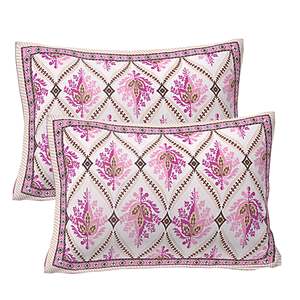 Lavender Floral Cotton <b>King</b> <b>Size</b> Bed <b>Sheets</b> with 2 Pillow Covers (ADB1459) - Product Image 3