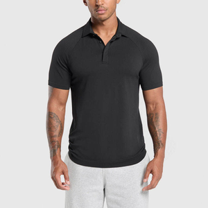 Chemises polo personnalisées à séchage rapide pour hommes, chemise de golf athlétique respirante de haute qualité, coupe ajustée, t-shirt musculaire, chemises en polyester pour la salle de sport - Product Image 1