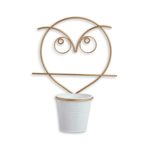 Ensemble de pots de fleurs muraux en fer galvanisé de 10 pouces, design rond avec finition laiton pour la décoration de la maison et du jardin, support de pot de fleurs - Product Image 1