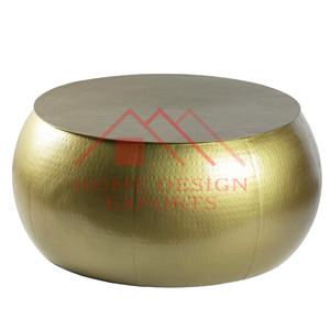 Grande Table basse ronde en Aluminium martelée à la main/grande Table centrale de conception la plus récente pour les meubles de salon et de chambre à coucher - Product Image 5