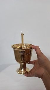 Mortero y Maja de Latón Hechos a Mano, Juego de Okhli Musal, Hecho a Mano para Azafrán y Especias, Uso en la Cocina del Hogar, Mejor Calidad - Product Image 2