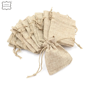 Bolsa de algodón con cordón personalizada al por mayor, LONA DE YUTE personalizada con logotipo reciclable para ir de compras - Product Image 2