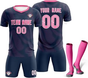 Custom Soccer Training Kit Breathable Football Shirt Club Uniform <b>Name</b> Number Logo Teamwear OEM Private <b>Label</b> Wholesale - Product Image 2
