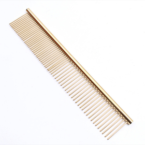 Brosse de toilettage simple en acier inoxydable autonettoyante antidérapante pour chiens et chats peigne d'épilation pour animaux de compagnie - Product Image 5