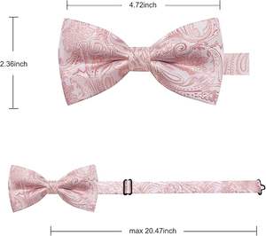 Gemelos estampados, accesorios para hombre, regalo, lazo, seda tejida, ajustable, Color sólido, esmoquin, precorbata, Etiqueta Privada, pajarita de mariposa - Product Image 2